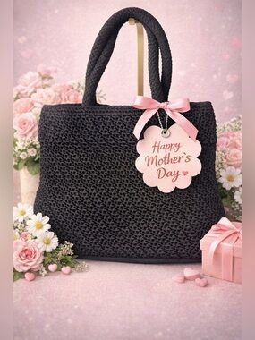 The Sak Crochet Mini Handbag‎ Black